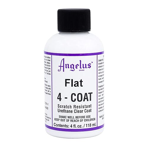 Angelus 4-coat Leather clear coat Finisher Flat 4oz- Scratch Resistant